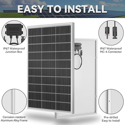 150W 4pack 600 watt Solar Panel Monocrystalline Cell High-Efficiency PV Module, Solar Panels for Homes Camping RV Battery Boat Caravan and Other Off-Grid System