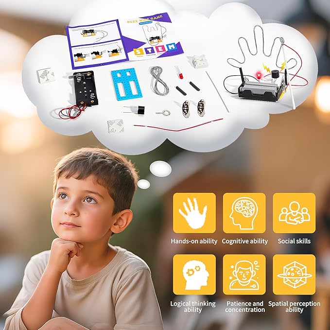 Bulk STEM Kits - 8 Set Electric Touch Maze Games, STEM Craft Kits for Kids Age 8-10 12-14 10-12, Science Experiments Projects Circuit, Girls Boys Crafts for Gift Ideas Classroom Family Activities