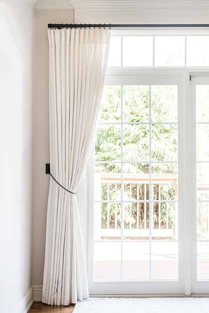 BlastHome® Non-Adjustable Luxury Extra Long Curtain Rod, 1 ¼” Rod Set, 14 foot Fixed Length (Three Rods Connect for a Seamless Look), Brushed Dark Brown
