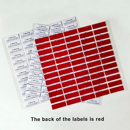 170pcs1.2x0.4 inch Water Sensitive Sticker Turn Red When Got Wet Device Potential Damage Indicator Warranty Void Instruction Liquid Sensor Label