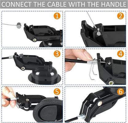 Recliner Replacement Parts with Pull Handle and Release Cable (1-Sets), Repair Recliner Mechanism Parts Compatible with Most Furniture of Recliner Sofa Couch Chair