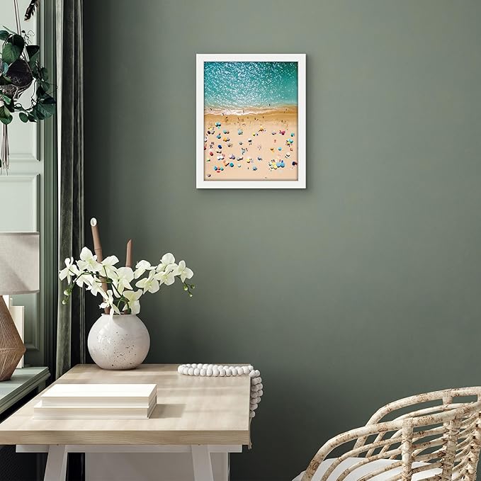 Americanflat 11x14 Picture Frame with Shatter-Resistant Glass - Signature Collection - Gallery-Style Frames Made of Engineered Wood - Photo Frame for Wall Display - White