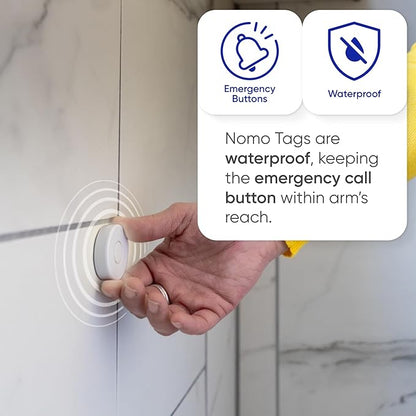 Tags - Fast, Easy Integration with Existing Smart Care Systems - Motion Detection, Emergency Panic Button, Wearable Fall Detection - Battery Operated - 4 Tags
