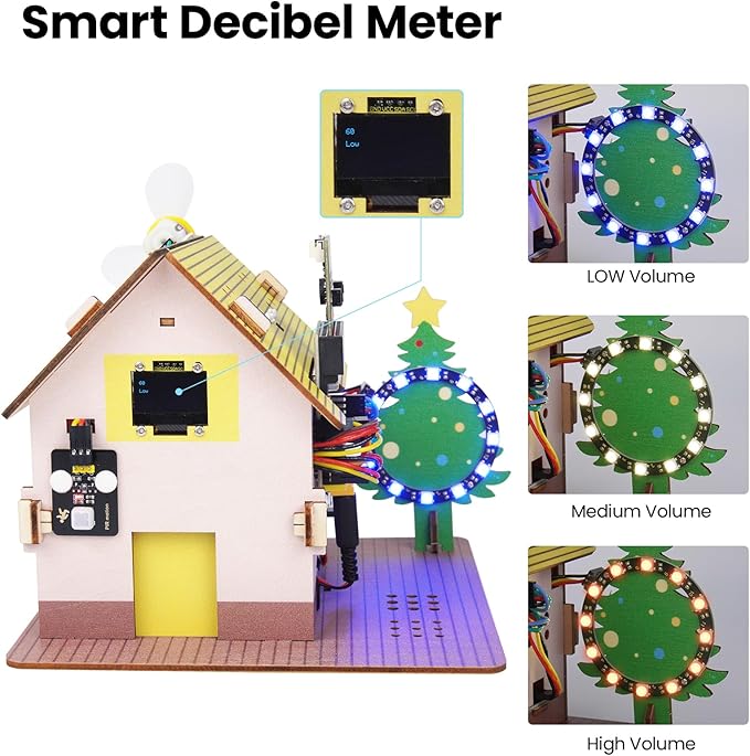 microbit Smart Home Kit for Microbit V1 and V2,STEM Education DIY Coding Kit with Online Tutorial,Programming Electronics Kit for Teens Adults(Without Micro:bit and AAA Battery)