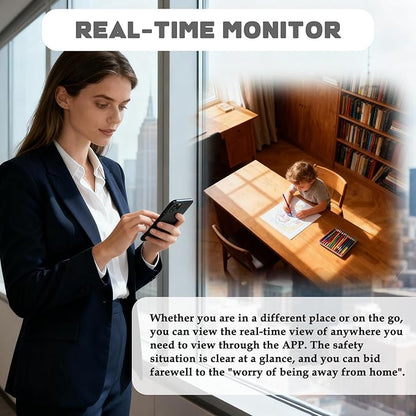 Smoke Detector Hidden Camera Wireless Spy Nanny Cam 1080P FHD WiFi Cameras with Real-Time View Motion Detection Night Vision for Home Indoor Security No Audio