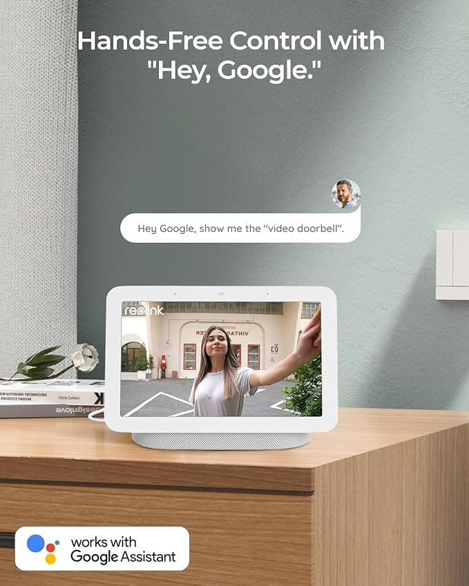REOLINK Video Doorbell WiFi Camera - Wired 2K Outdoor, 5G&2.4G WiFi, 4:3 Wide View Angle, Smart Detection, Local Storage, No Subscription Front Door Home Security, Customized Chime V2