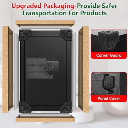 3.3 Cubic Feet Large Fireproof Safes for Home Use, Anti-Theft Digital Security Safe Box With Programmable Keypad & Spare Keys, Home Safes Water and Fireproof for Documents Money Valuables