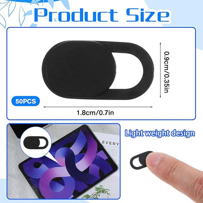 50 Pcs Camera Cover Slide, Ultra-Thin Privacy Protector for Laptop, Phone, Computer - Universal Webcam Protector & Laptop Sticker Covers, Camera Blocker and Lens Cover