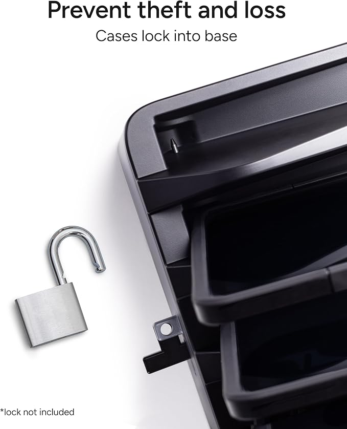 ZAGG ChargeStation Pro for iPad (10th Gen)/ iPad (A16) - Lockable Wireless Charging Station with 5 Rugged Cases – Charges 5 iPads – for Schools, Hospitals, Business & Enterprise