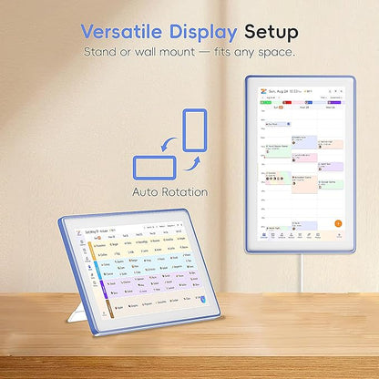 Westsee 15.6" Digital Wall Calendar Frame – Interactive Touchscreen Eletronic Calendars, Smart Family Planner for Schedule, Photo Display, Meals, Chore Chart & Tasks, Wall & Desk Mountable (Ultramarine)