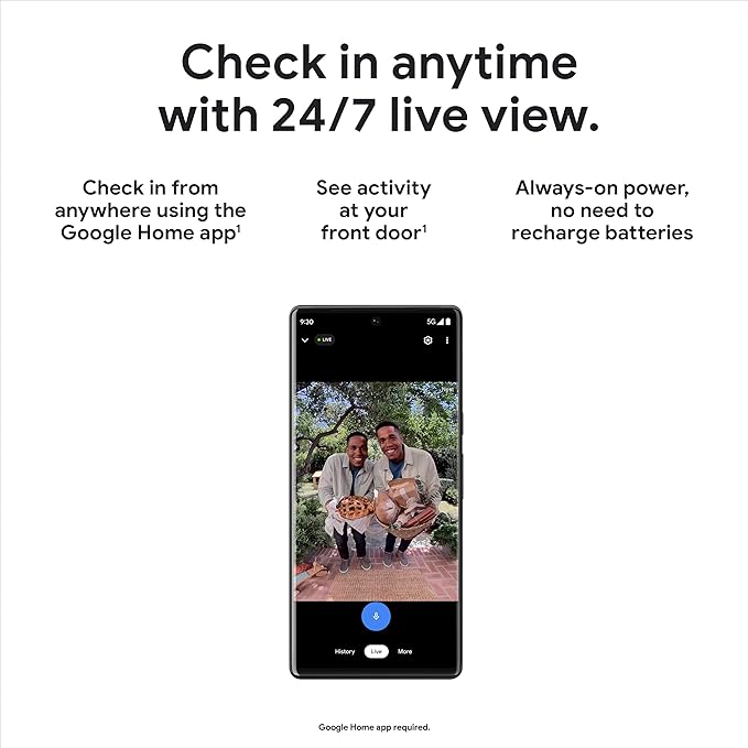 Google Nest Doorbell - (Wired, 2nd Gen) - Wired Video Doorbell Camera - Doorbell Security Camera - Ivy