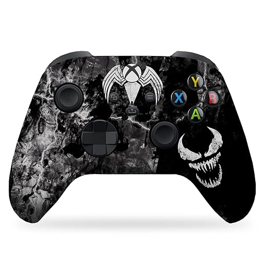 DreamController Vennom Custom X-box Controller Wireless compatible with X-box One/Series X/S Proudly Customized in USA with Permanent HYDRO-DIP Printing (NOT JUST A SKIN)