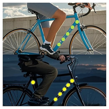Non Fading Reflective Stickers 1-inch Diameter Round Reflector, Outdoor Waterproof High Visibility Warning Adhesive Tape (80 Pcs)