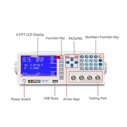 Benchtop LCR Meter Matrix MCR-5010 Digital Tester for Capacitance Resistance Inductance Accuracy 0.15% 100Hz-10kHz