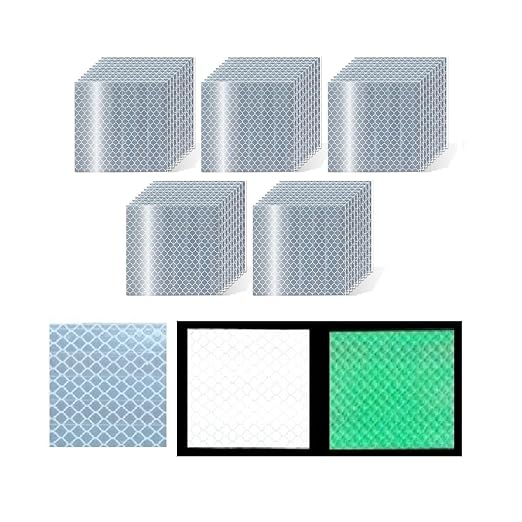 Glow in The Dark Reflective Stickers 2 inch X 2 inch for Truckskes, Warning Strong Safety Adhesive Reflective Strips (50 Pcs)