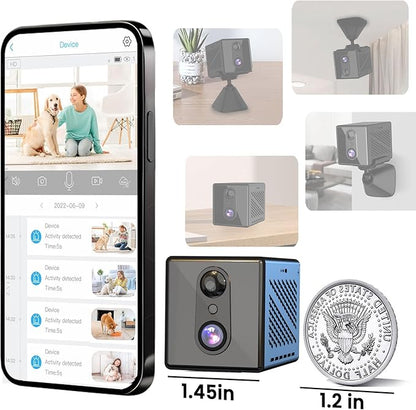 2025 Upgraded 4K Security Camera, 5GHz WiFi Indoor Camera, Home Security Camera with Night Vision, Motion Sensor, Long Battery Life, Motion Detection, Remote Viewing, Wireless Surveillance Cam