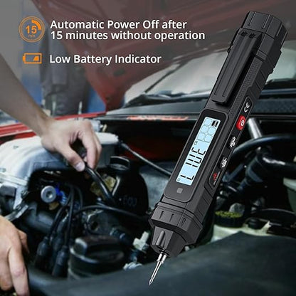 Neoteck 2 in 1 Pen Type Digital Multimeter Voltage Tester 4000 Counts Intelligent TRMS Multimeter Non-Contact Voltmeter for Testing AC/DC Voltage Resistance Continuity Capacitance Diode Live Wire