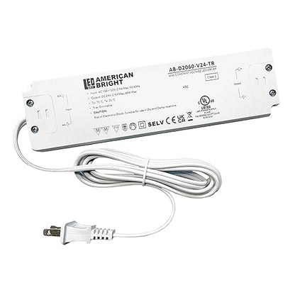 LED Driver 60W Constant Output Voltage: 24V DC, Open Circuit/Short Circuit/Overload/Overheat Protection, Triac Dimmable