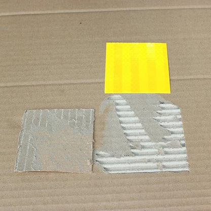 Non Fading Yellow Reflective Stickers 3 inch X 3 inch, Outdoor Waterproof High Visibility Warning Safety Adhesive Reflector Tape (50 Pcs)