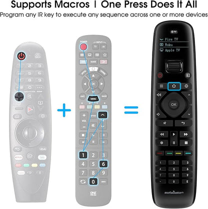 SofaBaton U2 Universal Remote with Customizable APP, All-in-one Smart Remote Control, Compatible with TV/Soundbar/Streaming Players and More