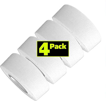 Professional Premium Grade Gaffer Tape - Heavy Duty Pro Gaff Tape - Holds Down Wires Leaves No Sticky Residue Easy to Tear, Multipurpose (4-Pack Gaffers Tape White, 1 Inch x 8 Yards Each roll)