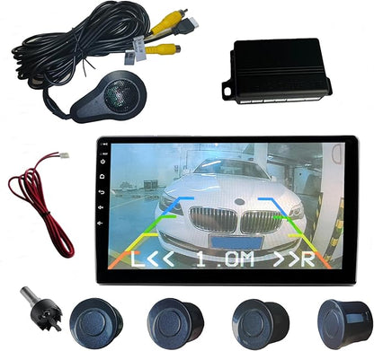 LCD Parking Sensor Kit - Displays Data on Original Screen, Easy Rear Installation, Compatible with CVBS Cameras (Not for AHD), 18 Probe Colors to Match Any Vehicle