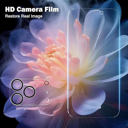 PEHAEL 3+3Pack for iPhone 17 Pro Privacy Screen Protector with Camera Lens Protector Full Coverage Anti-Spy Tempered Glass Film 9H Hardness Easy Installation Bubble Free [6.3 inch]