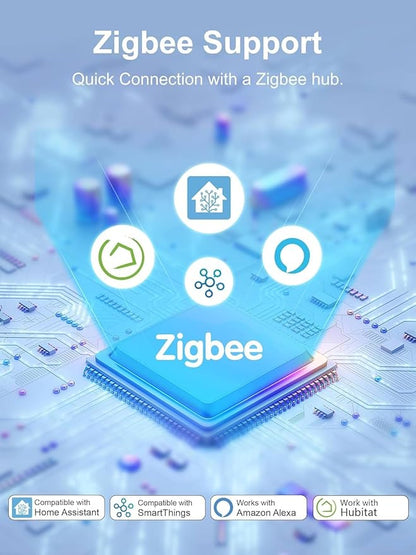 UseeLink ZigBee Smart Power Strip Plug,ETL Certified,ZigBee Hub Required,Compatible with Alexa, Google Home,Compatible Echo Devices and SmartThings,Black.5 Feet Extension Cord
