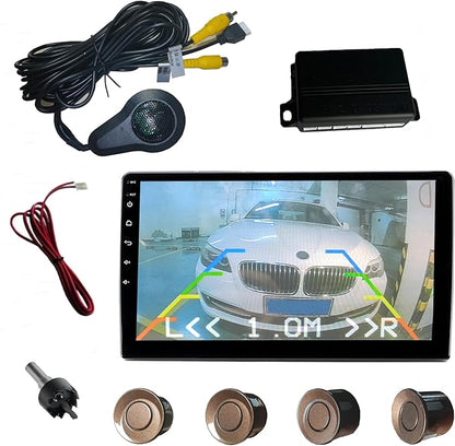 LCD Parking Sensor Kit - Displays Data on Original Screen, Easy Rear Installation, Compatible with CVBS Cameras (Not for AHD), 18 Probe Colors to Match Any Vehicle