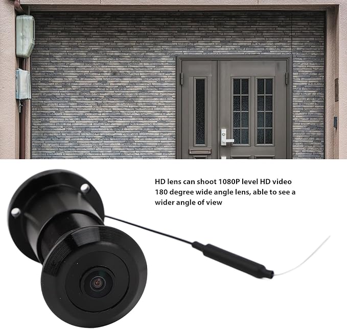 Door Peephole Camera, 1080P Smart Door Eye Hole Camera, 180 Degree Wide View Angle, 2 Way Talk, Doorbell Security Camcorder Peephole Viewer for Home