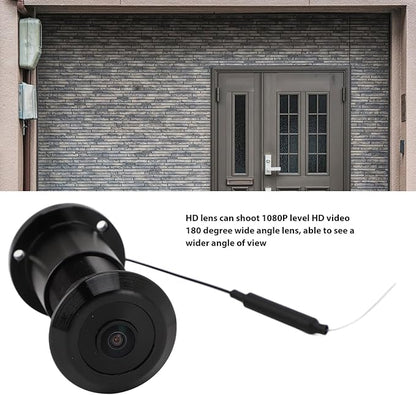 Door Peephole Camera, 1080P Smart Door Eye Hole Camera, 180 Degree Wide View Angle, 2 Way Talk, Doorbell Security Camcorder Peephole Viewer for Home