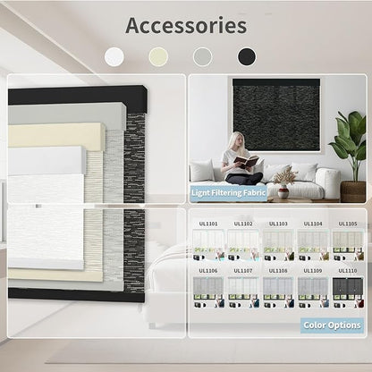 Motorized Blinds with Remote Custom Size Blackout Smart Roller Shades Compatible with Alexa Google, Electric Blinds for Windows