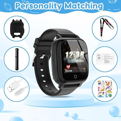 cjc 4G Smart Watch for Kids - Includes 2 Way Call, SOS Alerts, Parental Controls, Games, Camera, Alarm, Music Children's Smart Watch Gift