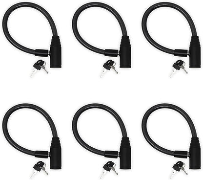 Urban August Child-Proof Refrigerator Lock for Kids & Adults - Lock for French Door Fridge and Cabinet (Small, Black, 6 Pack Keyed Alike)