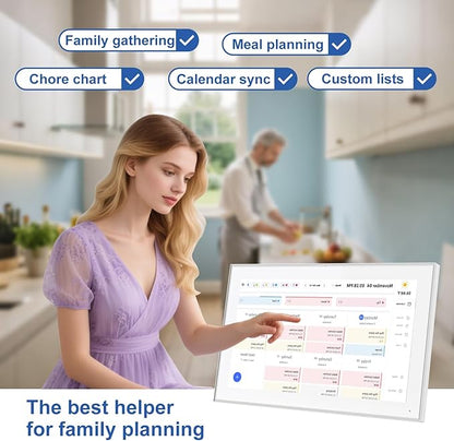 15.6 inch Digital Wall Calendar Touchscreen, Chore Chart, IPS FHD,Wall Planner, Smart Family Schedules, Wall Mount Included，Auto-Rotate, Wall Organizer, Children's or parents' birthdays, Christmas