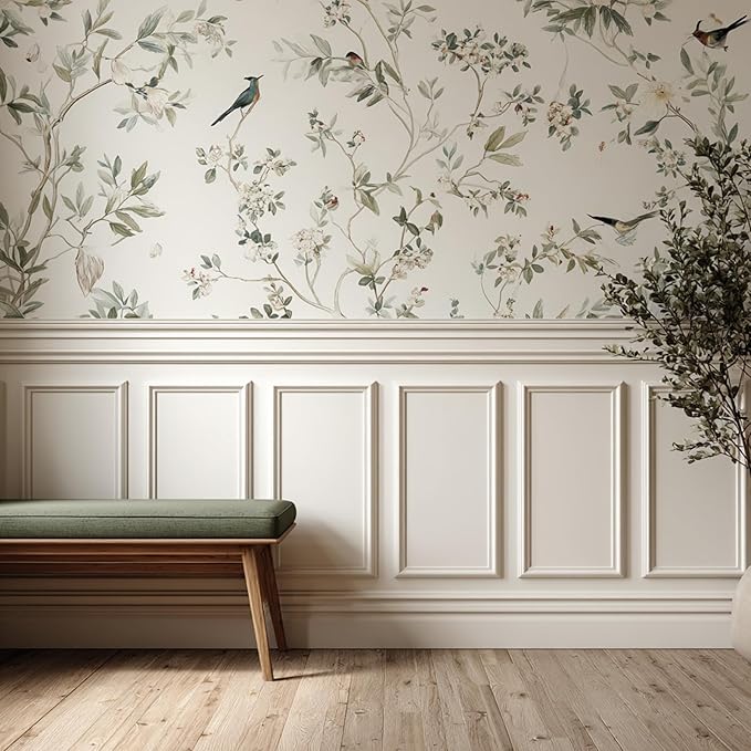 Peel and Stick Wainscoting Panels Kit, 6 Sets 12''x24'' Premade Wall Molding Peel and Stick Panels for Interior Wall Trim, Easy DIY Wainscoting Panels Peel and Stick Decor