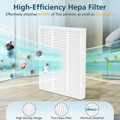 Replacement Parts Accessories Compatible with iRobot Roomba 104, 105 Vac/Combo, Y0140, Q0120, Y0110, Q0520, Q011 Robot Vacuum, 2 Roller Brush, 8 Hepa Filters, 8 Side Brushes, 1 Cleaning Brush, 19 Pcs