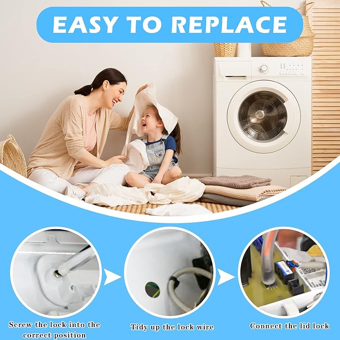 W10810403 W10787836 W10861642 for cabrio washer lid lock fit for Maytag Bravos XL Whirlpool Cabrio Kenmore 600 700 Series Washer Parts W10637463 MVWB855DW1 MVWB865GW1 MVWB835DW3 MVWB765FW4 LUXRILIX