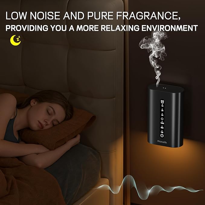 Smart Plug in Diffuser, Waterless Scent Diffusers for Home Cover Up to 800 Sq. Ft with 3 Mist Levels & Timers, Waterless Essential Oil Diffuser with RGB Lighting for Home, Office