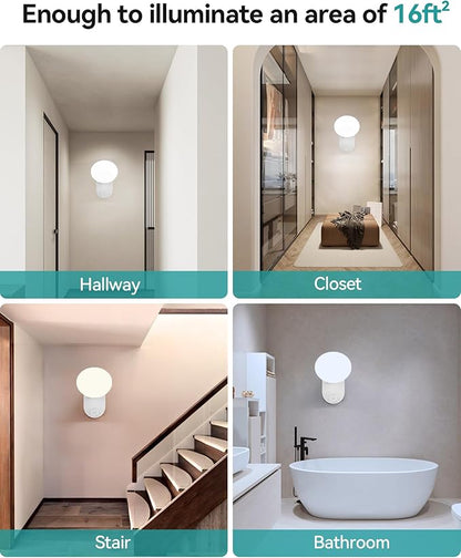 Rechargeable Motion Sensor Wall Light with Remote - Wireless Battery Operated Closet Lights Motion Sensored, Magnetic Wall Sconce for Closet Hallway Porch Garage Stairs