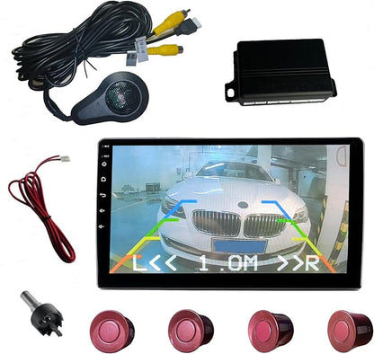 LCD Parking Sensor Kit - Displays Data on Original Screen, Easy Rear Installation, Compatible with CVBS Cameras (Not for AHD), 18 Probe Colors to Match Any Vehicle