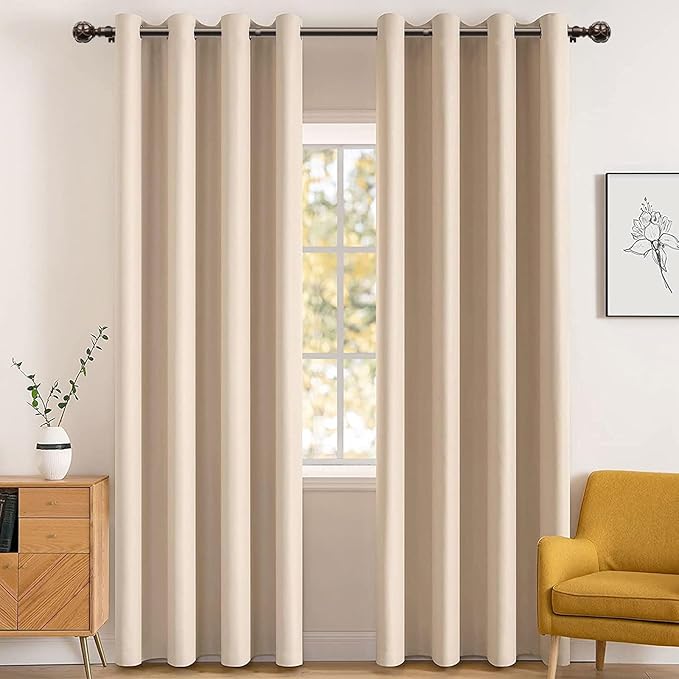 KAMANINA Single Curtain Rod 32 to 58 Inch(2.6-4.8Ft), 7/8 Inch Antique Bronze Adjustable Drapery Rod for Windows, Decorative Netted Texture End
