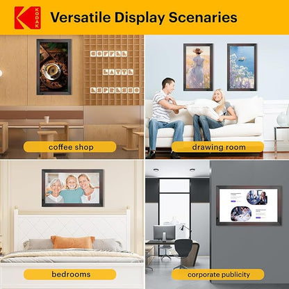 KODAK 18.5 Inch Wooden WiFi Digital Picture Frame,1920 * 1080 X-Large Digital Photo Frame,32GB Memory,IPS Screen, Wall-Mounted with Remote, Share Picture Video, Work with Alexa,Best Gifts for Mom