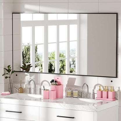 Bathroom Accessory Set - Bathroom Set, 12PC Bathroom Accessories Set, Pink Bathroom Accessories Set, Mini Trash Can, Toilet Brush, Trash Can & Soap Dispenser