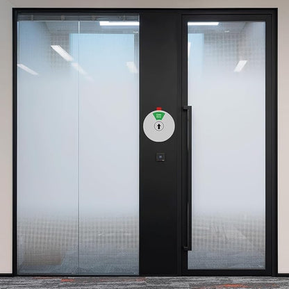 Beiyier 2 Pack 6 Option Office Privacy Sign, Round Rotating Hanger Business Door Signs - Clear Display Out Of Office, Back Soon, Do Not Disturb, Please Knock, Come On In, In A Meeting Status for Professional Work Environment (Silver, 6 Inch ）