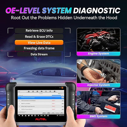 Autel Scanner MaxiPro MP808Z-TS+MV108S with 2 Year Updates: Upgrade Version of MK900BT & MP808BT Bidirectional Scan Tool, ECU Coding Same As MP900BT/MP900-TS, Full System Diagnostic Tool