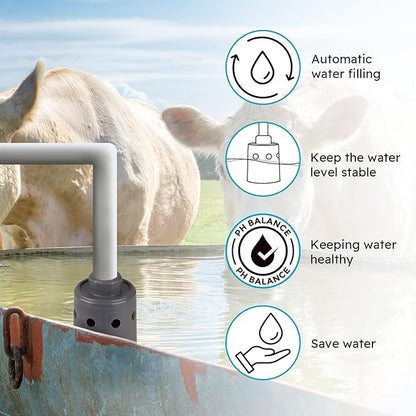 1" Float Valve, Automatic Water Filling, Maintaining Constant Water Level | Automatic Water Shut Off Valve | Water Tank Float Valve Can Be Used in Livestock Troughs, Reservoirs, Fountains, Etc.