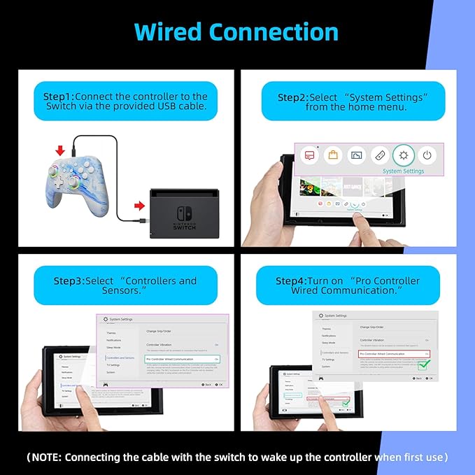 NexiGo Wireless Controller (No Deadzone) for Switch 2 and Switch, Extra Controllers for Nintendo Switch Controllers, Bluetooth Switch Controller, Turbo and LED Light (White & Blue)