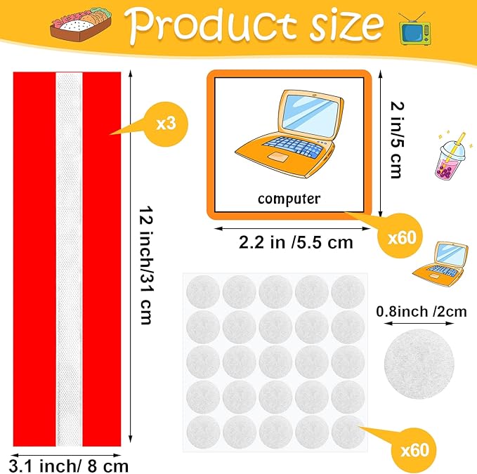 Geyee 60 Pcs Visual Schedule Cards Daily Routine Chart Visual Planner Cards Bulk for Autism Learning Materials Asperger's ADHD Home Education Behavioral Tool(Red)