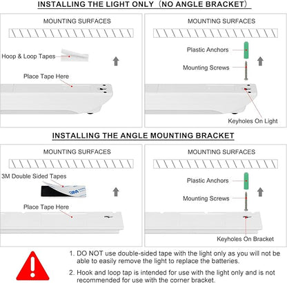 LUXSWAY LED Motion Sensor Light Indoor, Dimmable Under Cabinet Lights, Manual ON/Off, Battery Operated Closet Lighting Bar, Shelf Light, Stick-on Anywhere Night Lighting for Kitchen Wardrobe Pantry